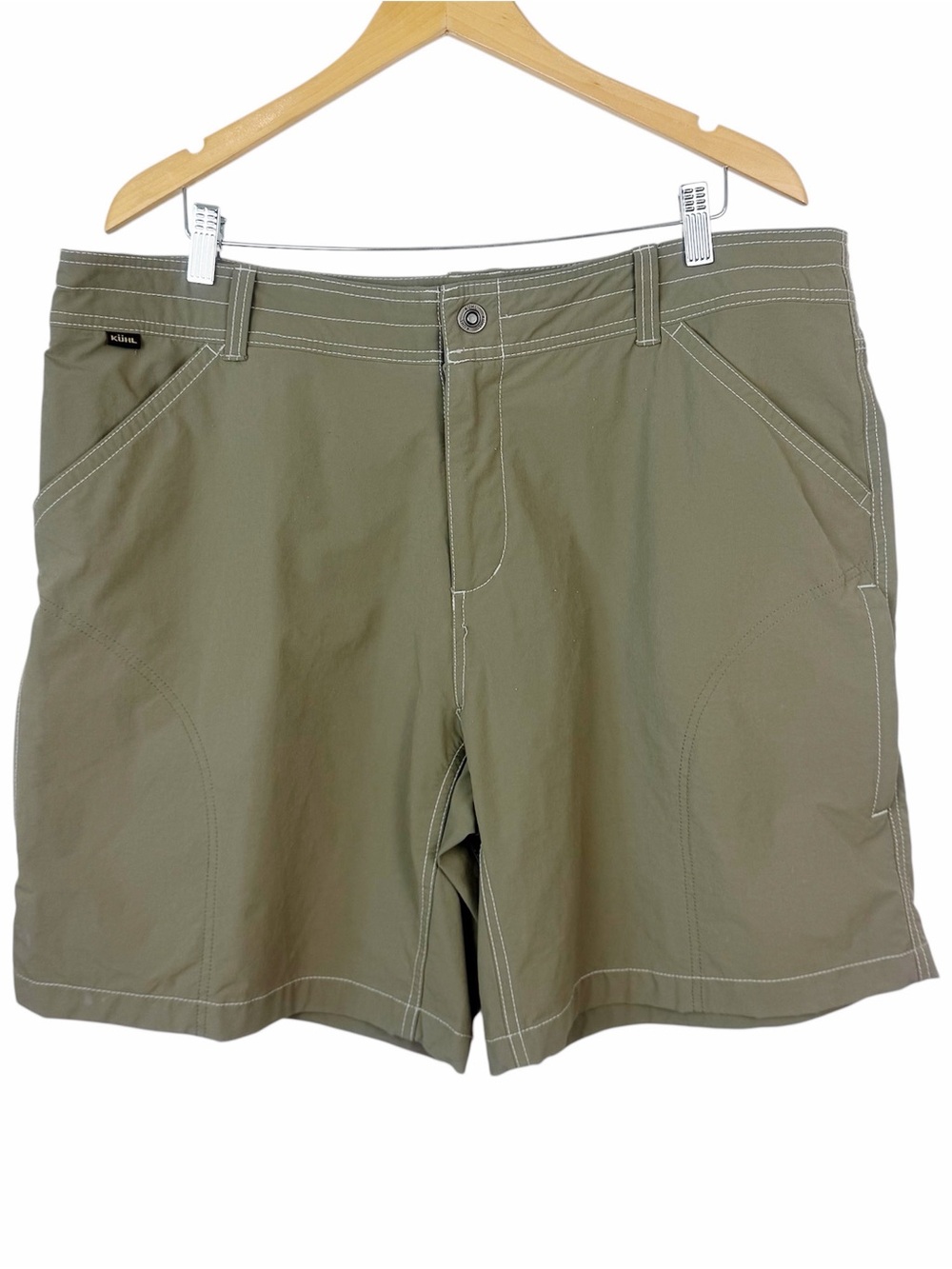 Kuhl Renegade Shorts Olive Green Hiking Cargo Outdoor Stretch Size 40